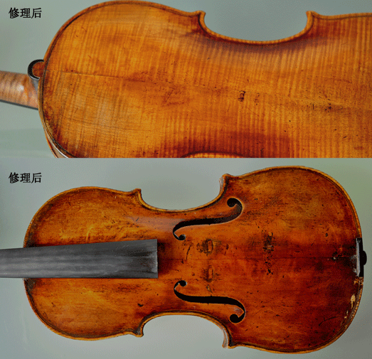 為俞麗拿老師的小提琴補油漆